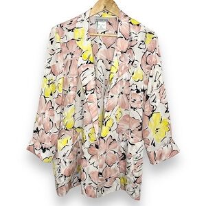 Pastel Floral Vintage 80's Silky Blazer